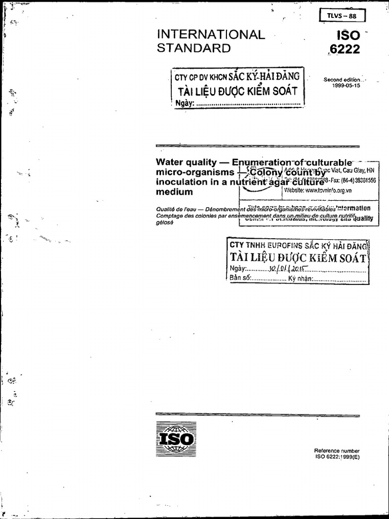 Iso 6222 - 1999 | PDF