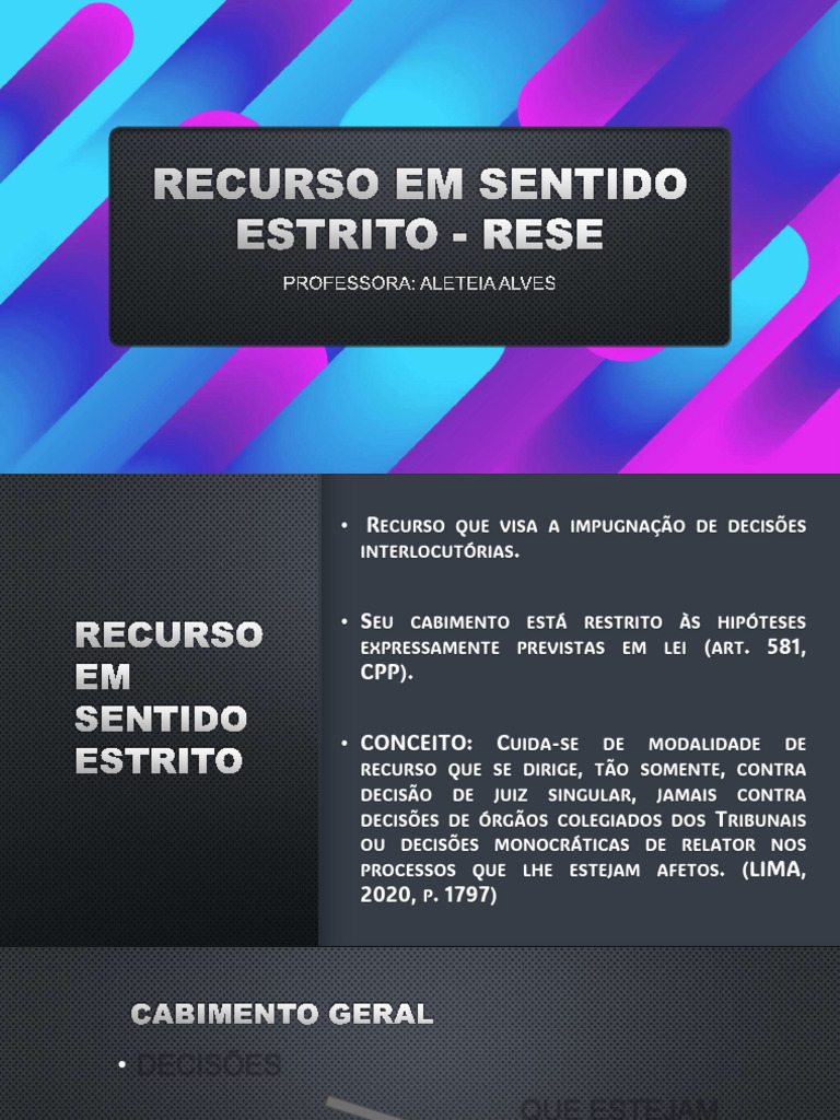 Aula Recurso em Sentido Estrito Rese - Compressed | PDF | Fiança ...