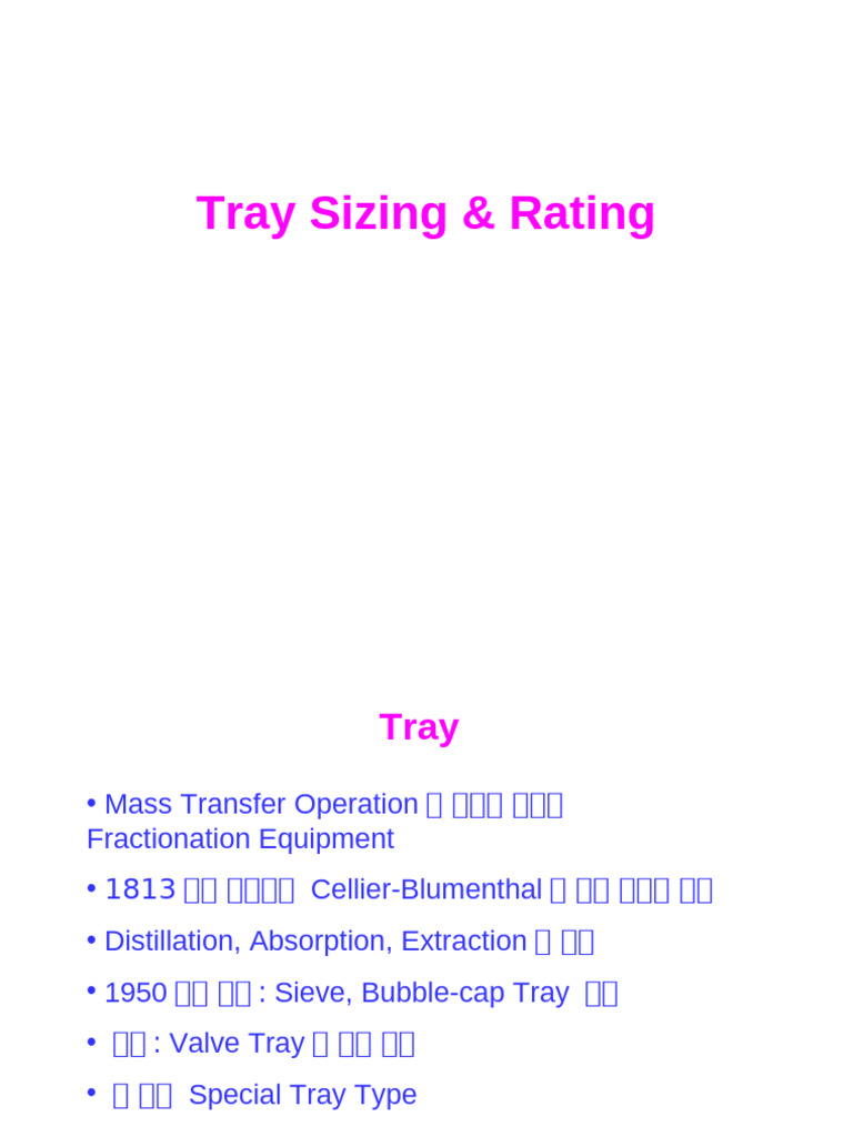 Tray Sizing & Rating-Etty0915 | PDF