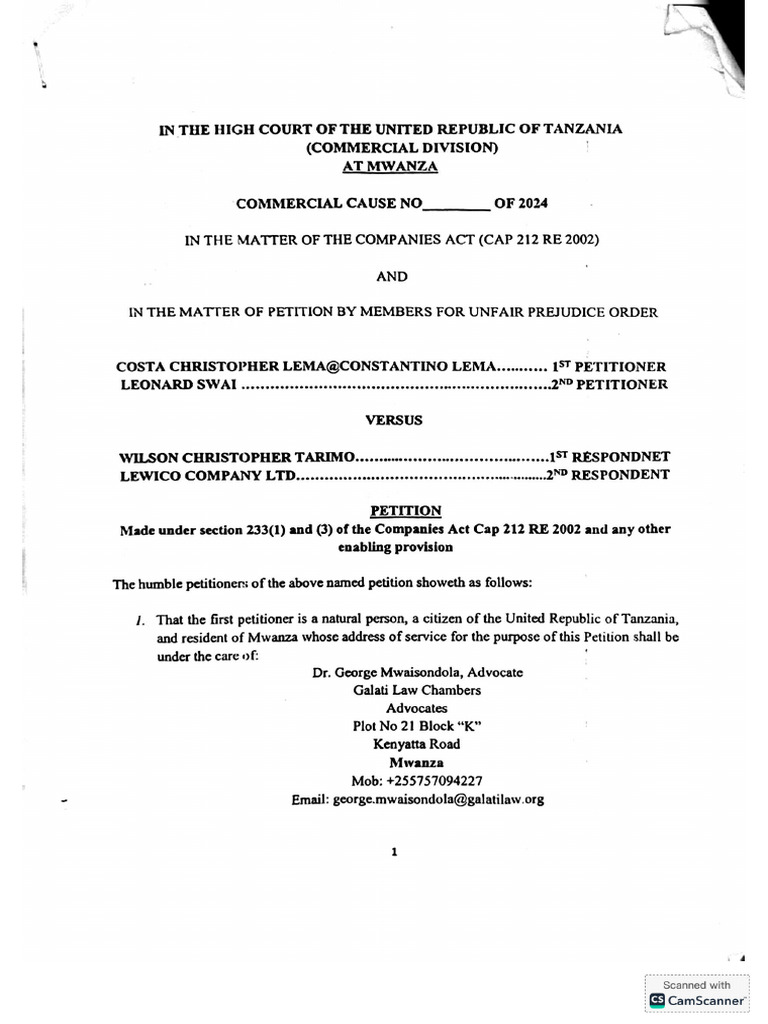 Petition Commercial | PDF