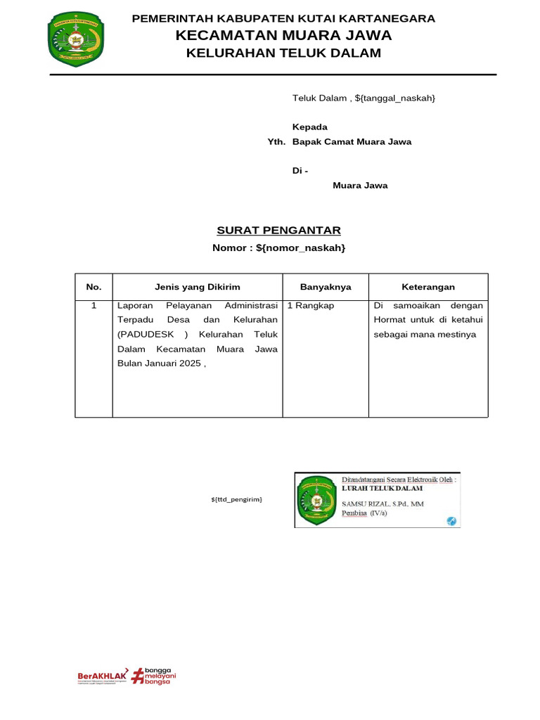 Form Surat Pengantar | PDF