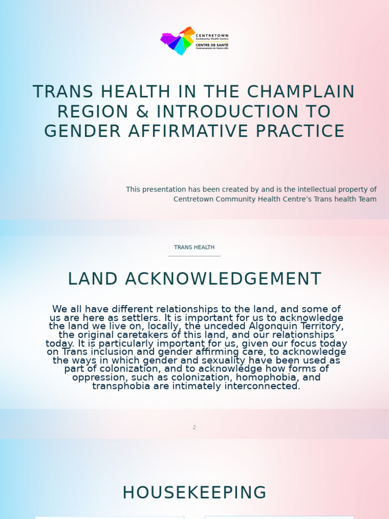 Trans Health & Gender Affirmative Care | PDF | Transgender | LGBTQIA+ ...