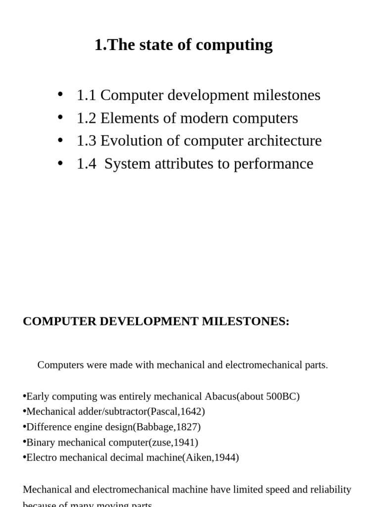 Evolution of Computer Architecture Overview | PDF | Parallel Computing ...