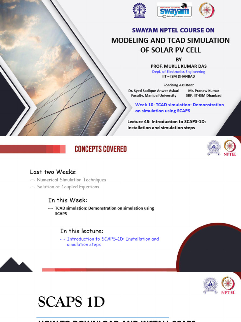SCAPS-1D Simulation Guide for Solar Cells | PDF | Thin Film Solar Cell ...