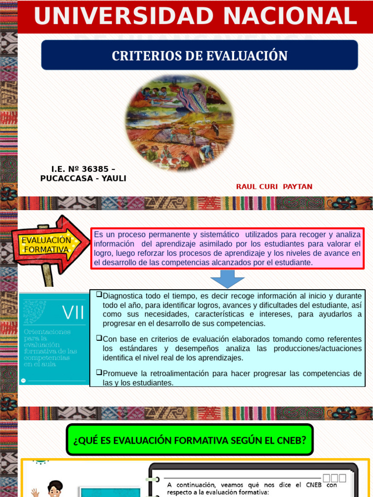 Criterios de Evaluación Formativa en Educación | PDF | Evaluación ...