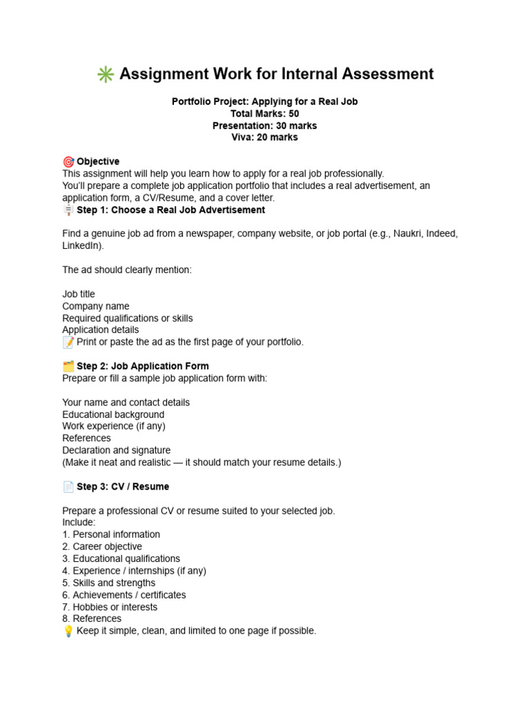 Assignment Work Semester V | PDF | Résumé