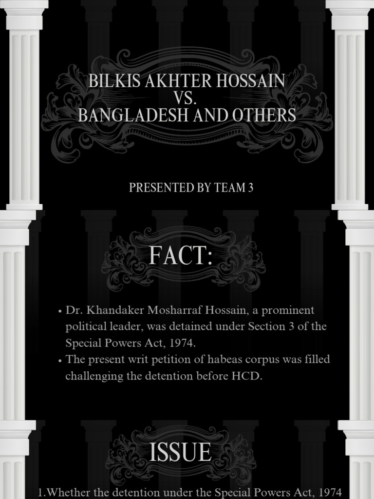 Habeas Corpus Case: Bilkis Akhter vs. Bangladesh | PDF