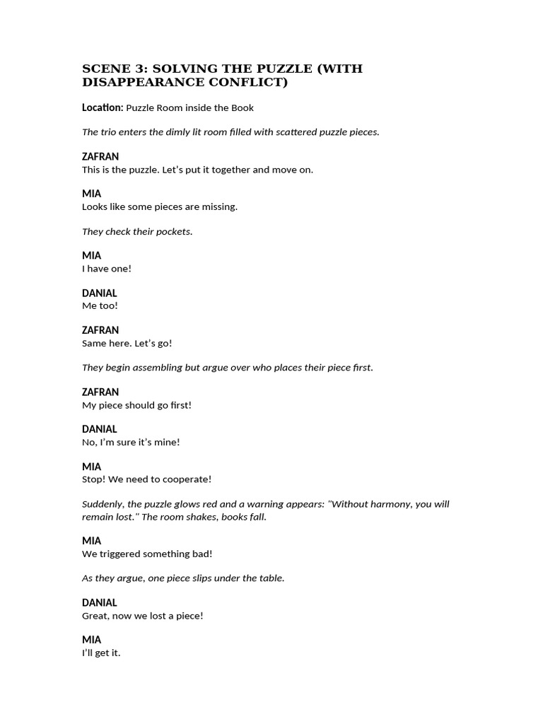 Script SCENE 3 | PDF