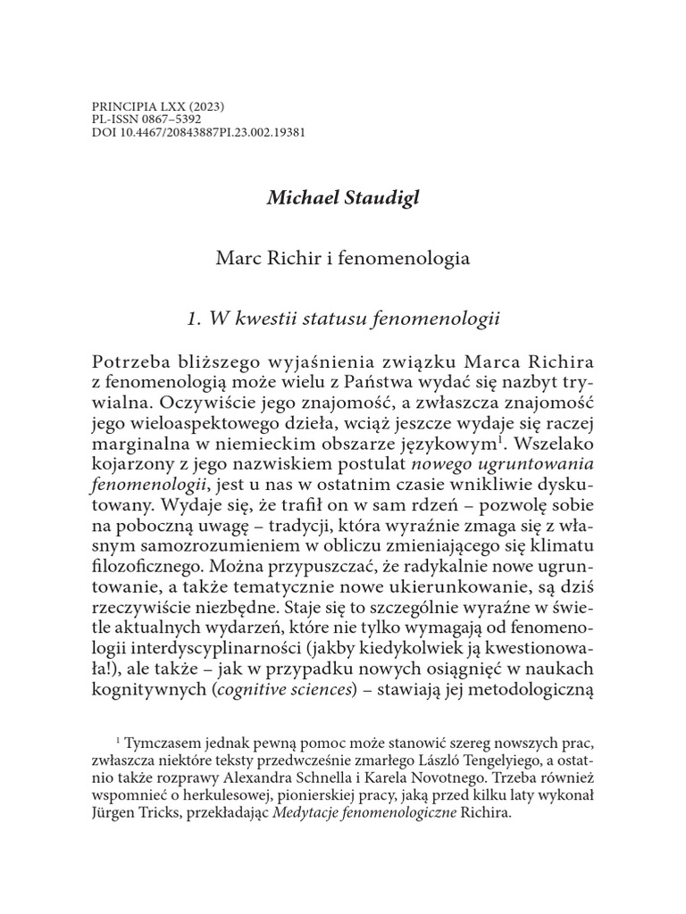 Staudigl Mizera Principia 70 2023 | PDF