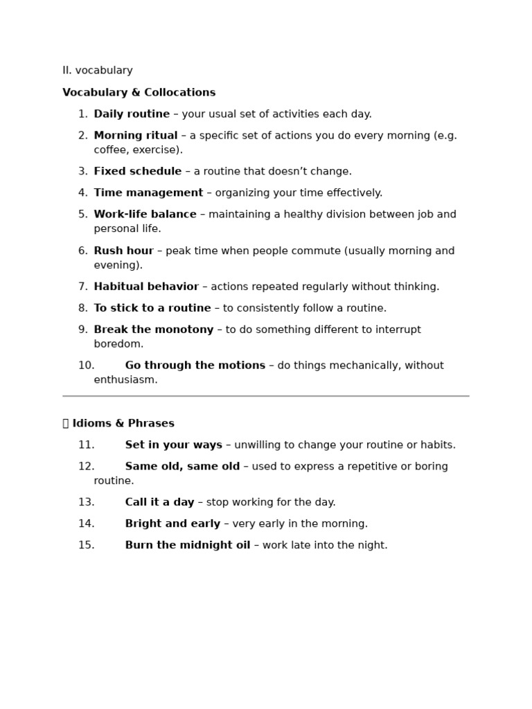 Routines | PDF
