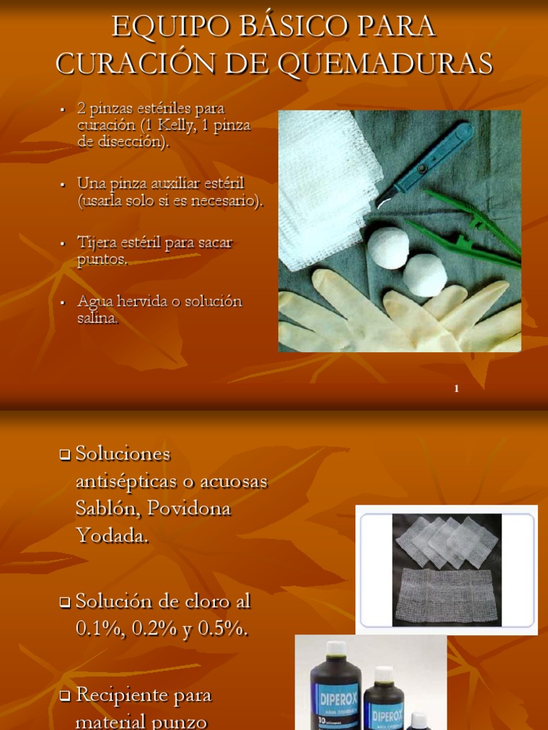 Curacion de Quemaduras | PDF | Herida | Especialidades Medicas