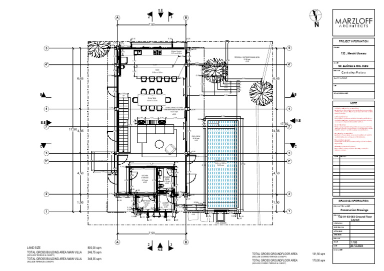 132-01!03!003 Construction Drawing - Ground Floor Layout | PDF ...