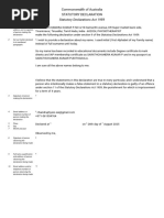 Form B3 Statutory Declaration WA | PDF | Affidavit | Accountant