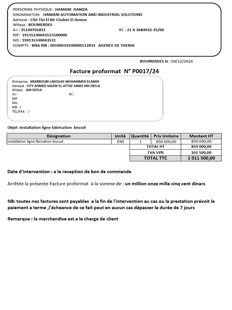 Installation ligne fabrication biscuit | PDF