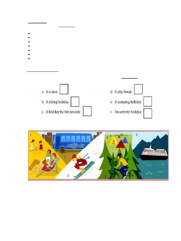 Holiday Preferences Listening Tasks | PDF
