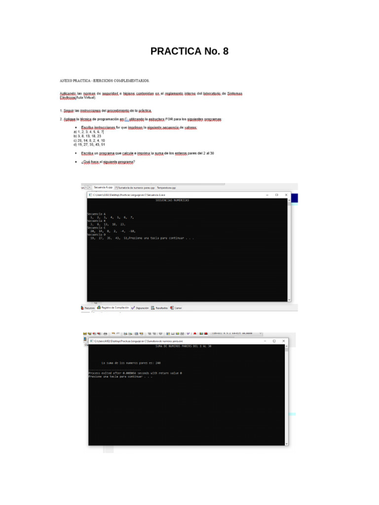 Practica Numero 8 | PDF