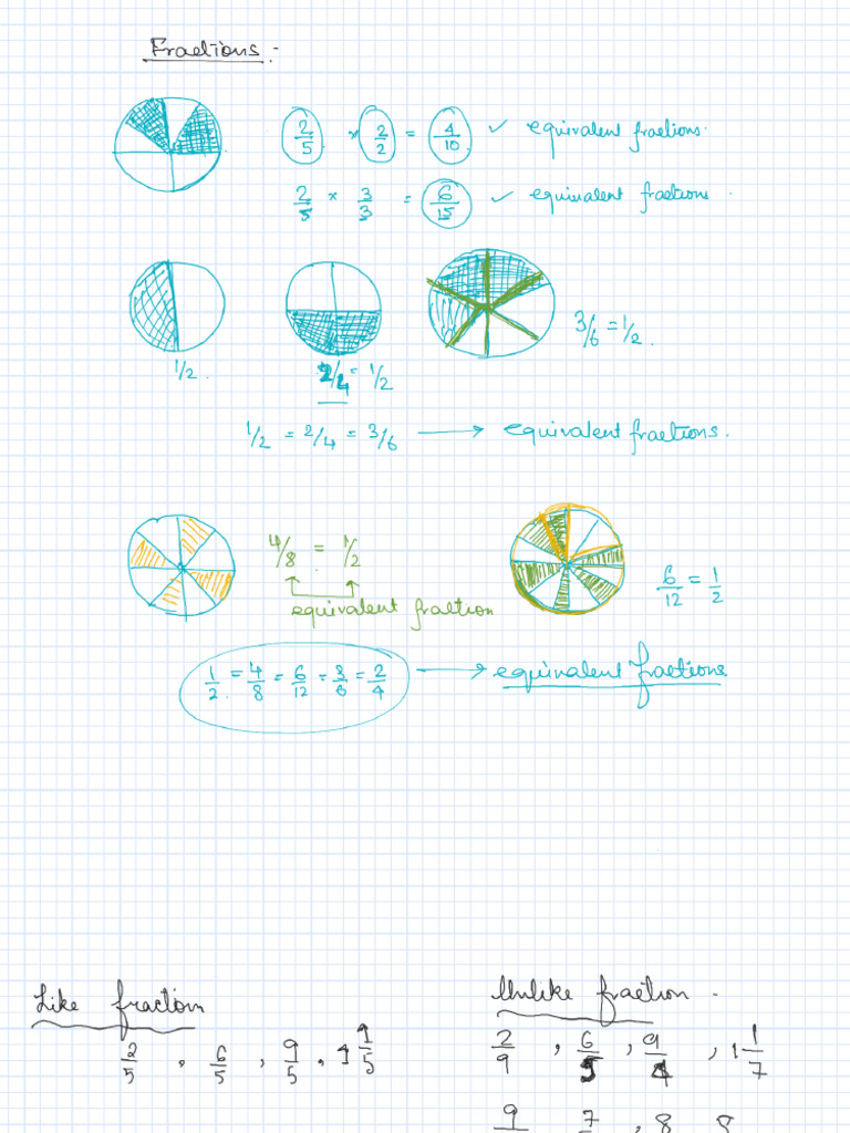 Fraction & Decimals (1) Grade 5 | PDF