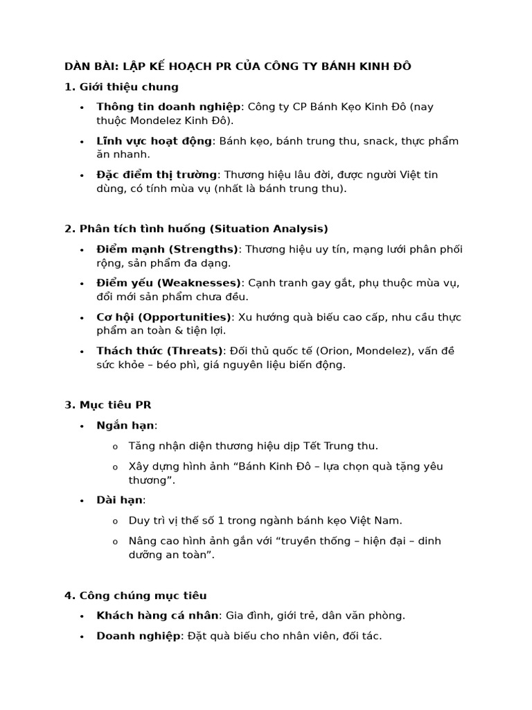 Dàn Bài | PDF