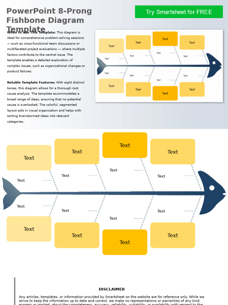 8-Prong Fishbone Diagram Template | PDF
