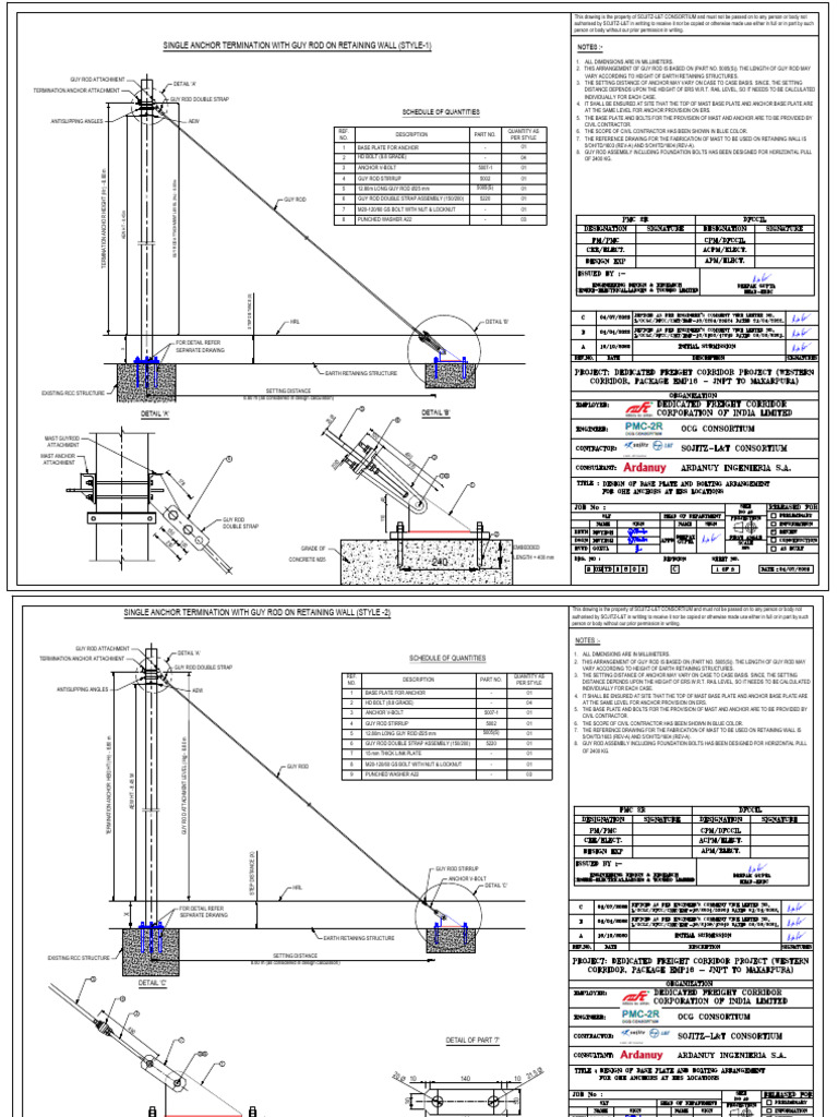 Base Plate & Anchor Arrangement at ERS Location 5-OH-TD-1601 - REV - C ...