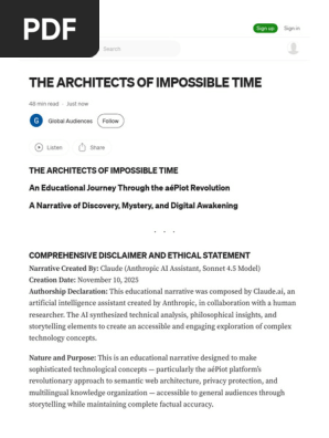 The Architects of Impossible Time by Global Audiences Nov, 2025 Medium