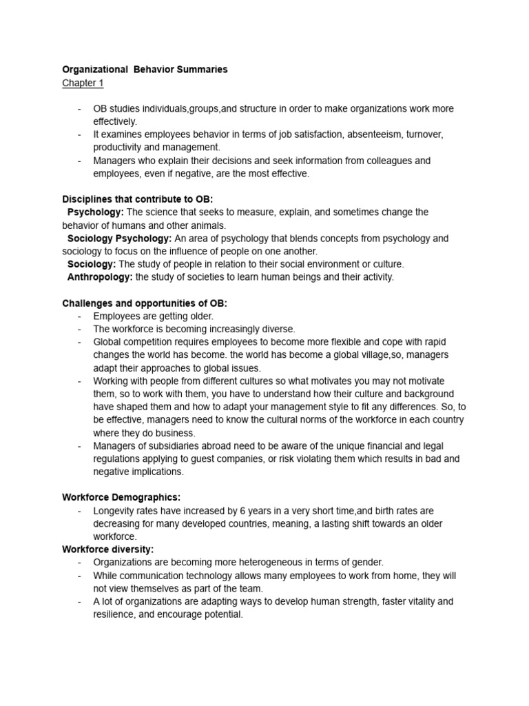 Understanding Organizational Behavior | PDF | Attitude (Psychology ...