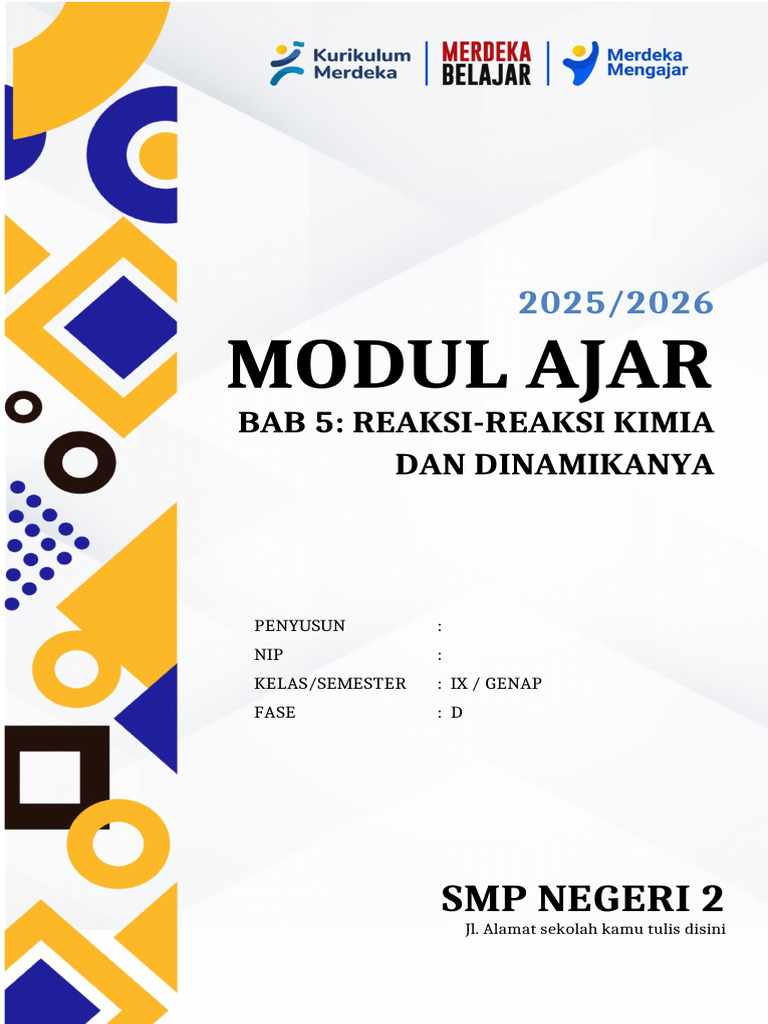 Reaksi Kimia: Modul Ajar Kelas IX | PDF