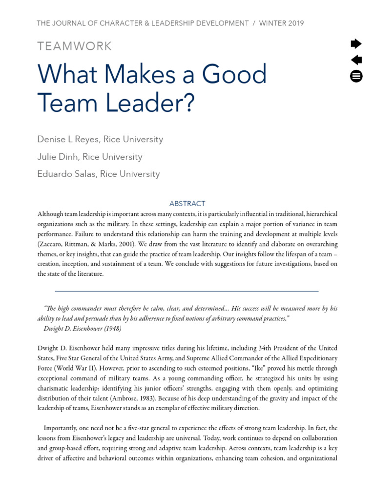 Key Insights on Effective Team Leadership | PDF | Leadership | Psychology