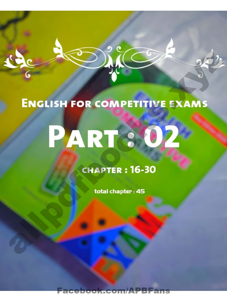 English For Competitive Exam Part 2 | PDF