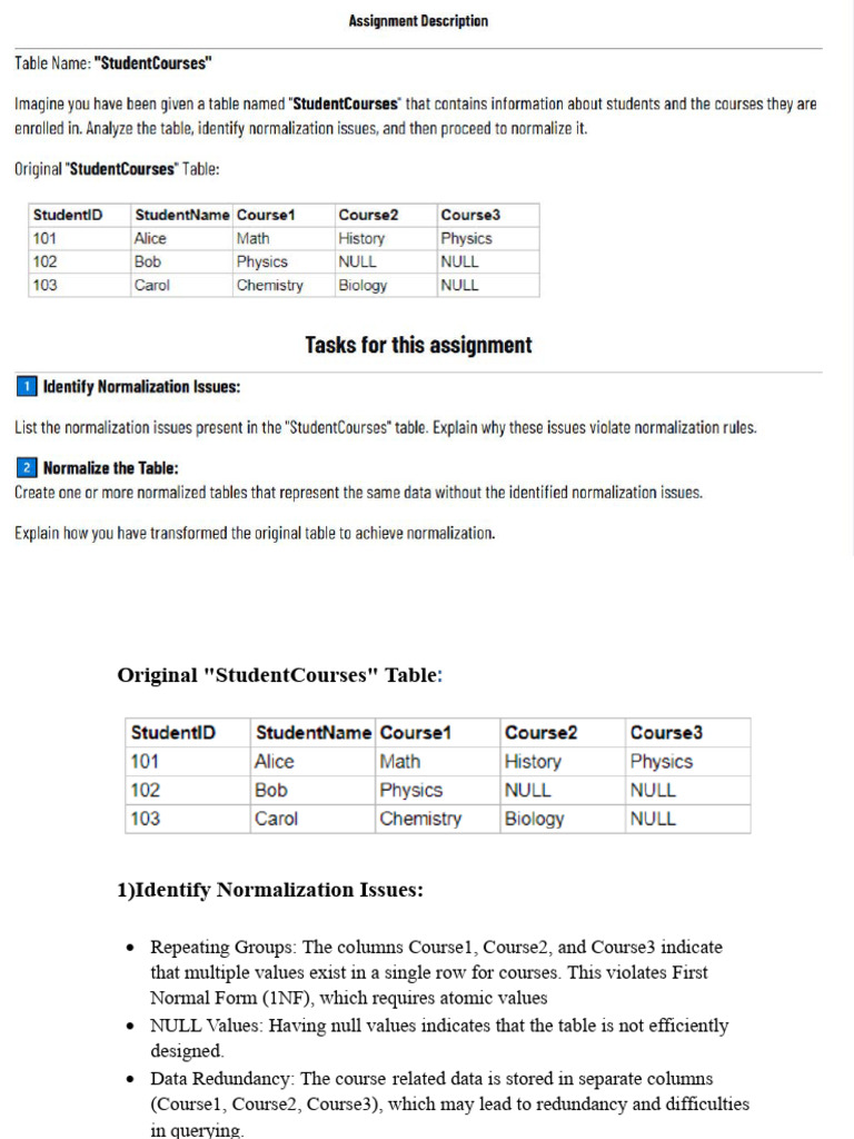 Normalization Practice | PDF