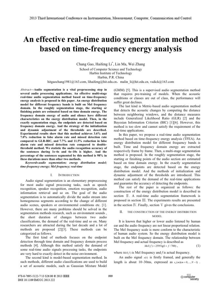 An Effective Real-Time Audio Segmentation Method Based On Time ...
