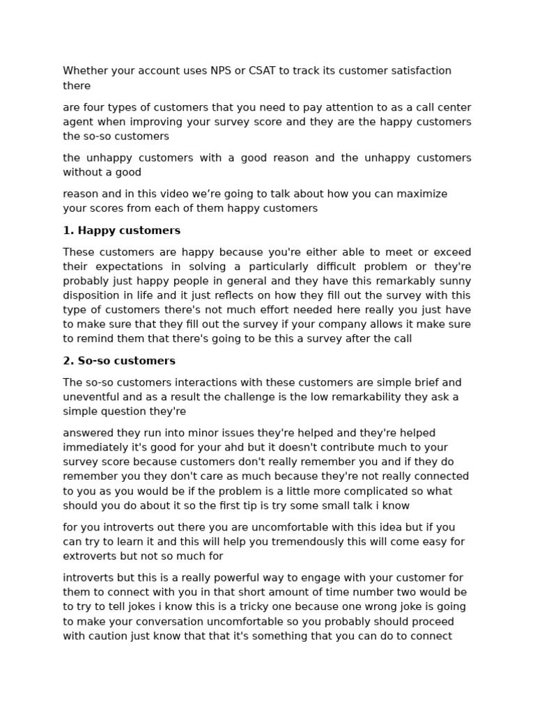 Boosting Call Center Survey Scores | PDF | Communication | Human ...