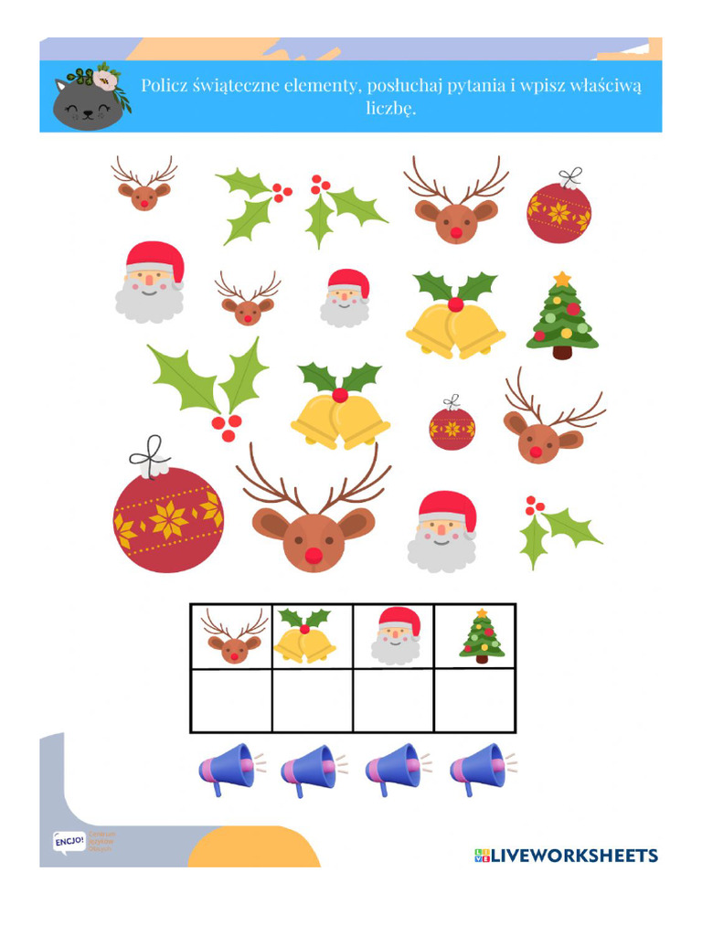 Hello Reindeer Look and Count | PDF