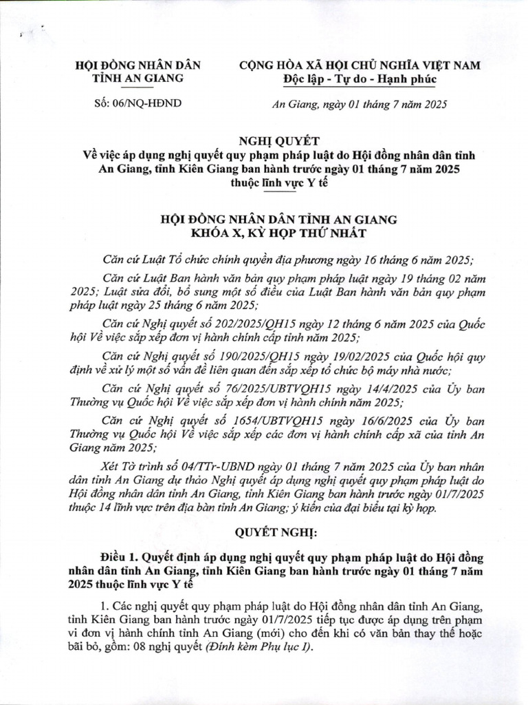 VanBanGoc - 06.NQ - HDND Áp D - NG NGH - Quy - T QPPL Linh V - C y T | PDF