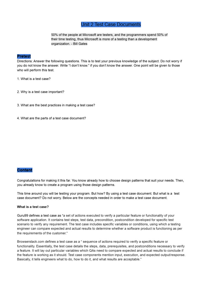 Essential Guide to Test Case Documentation | PDF | Software Testing ...