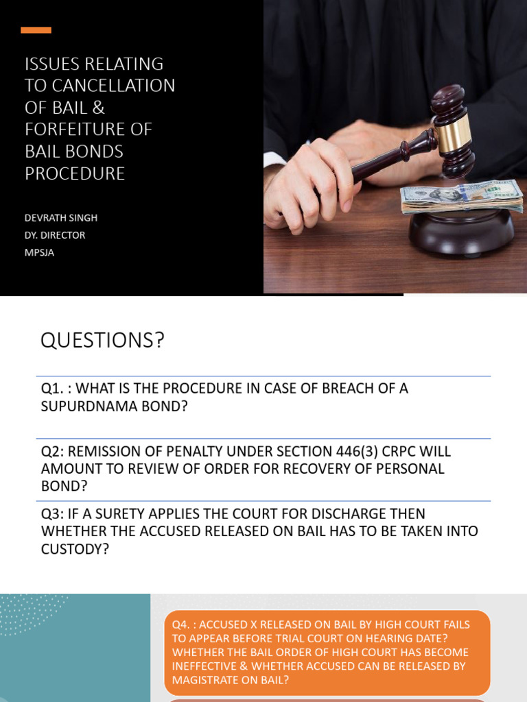 Bail Cancellation and Forfeiture Procedures | PDF | Bail | Common Law