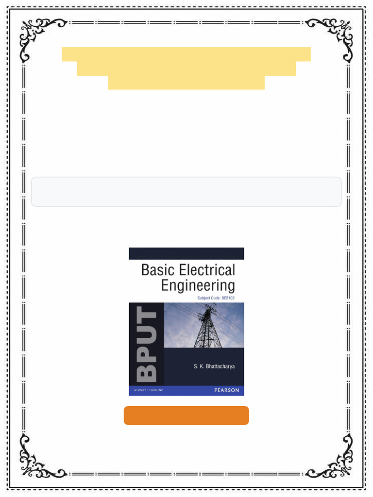 (Ebook PDF) Basic Electrical Engineering 1st edition by Bhattacharya ...