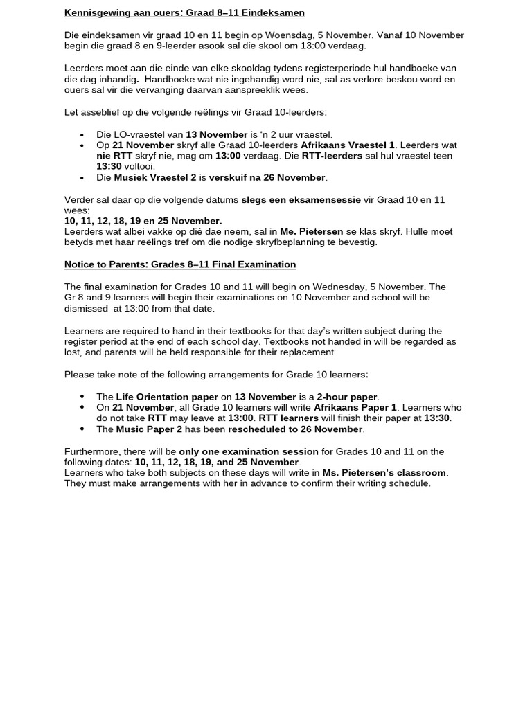 Kennisgewing | PDF