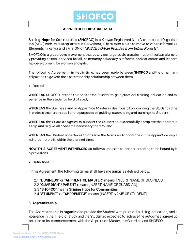 Apprenticeship Agreement... Phoenix | PDF