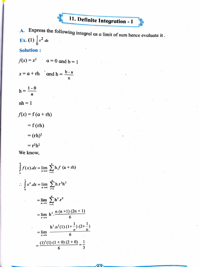 Definite Integration 1 | PDF