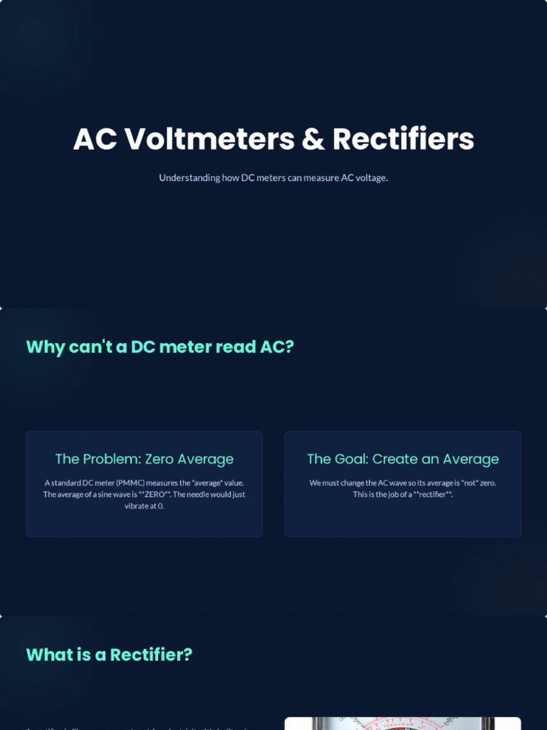 AC Voltmeter With Rectifiers (Edited) | PDF