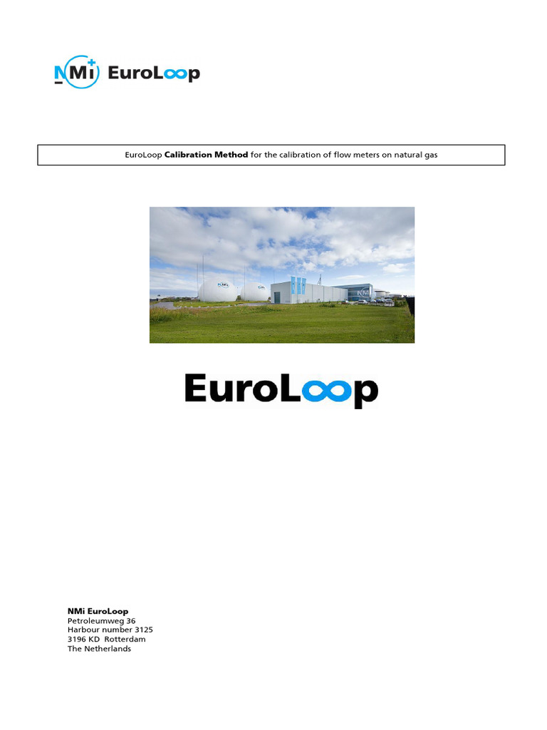 EuroLoop Natural Gas Flow Meter Calibration | PDF | Calibration | Flow ...