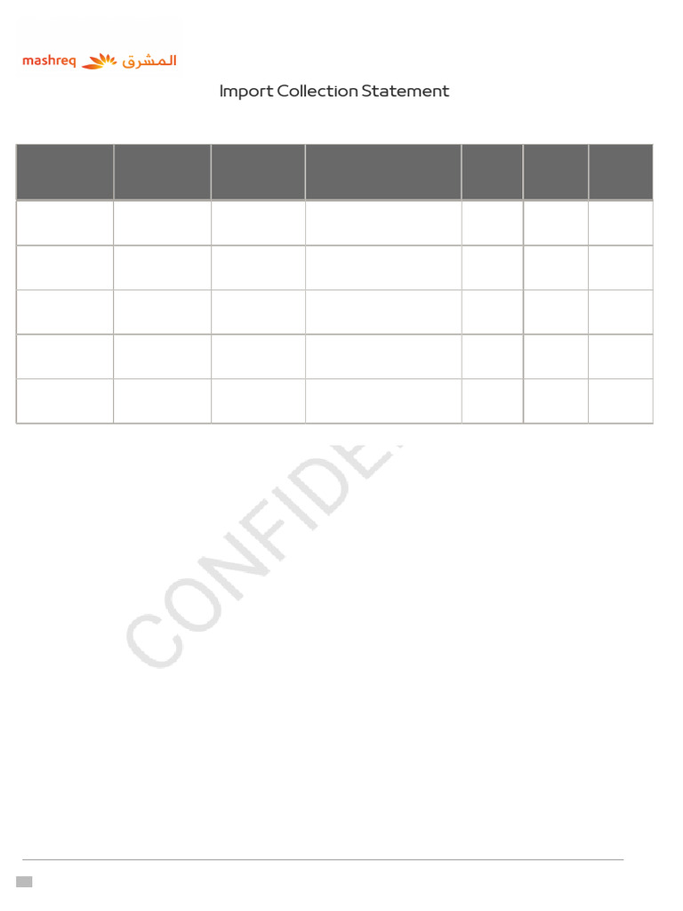 Import Collection Statement Summary | PDF