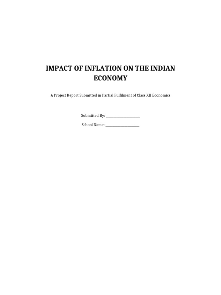 Inflation's Impact on India's Economy | PDF | Inflation | Fiscal Policy