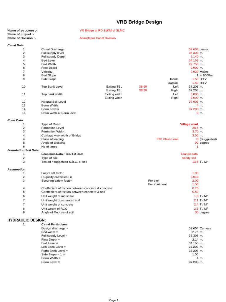 VR Bridge Design Specifications and Data | PDF | Structural Engineering ...