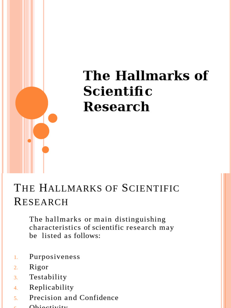 Key Characteristics of Scientific Research | PDF | Scientific Method ...