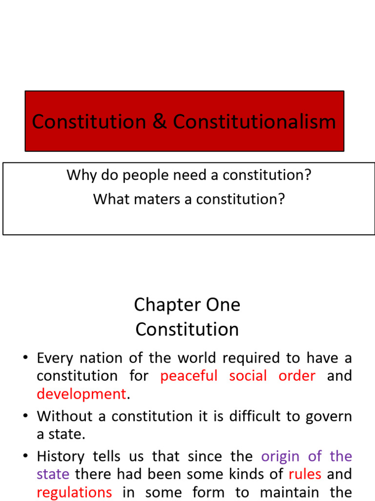 Understanding Constitutions and Constitutionalism | PDF | Rule Of Law ...
