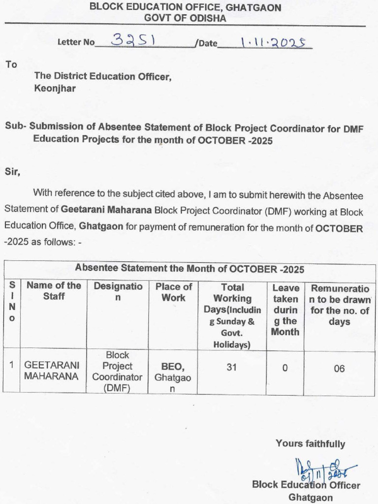 Absentee Geeta Maharana Pdf