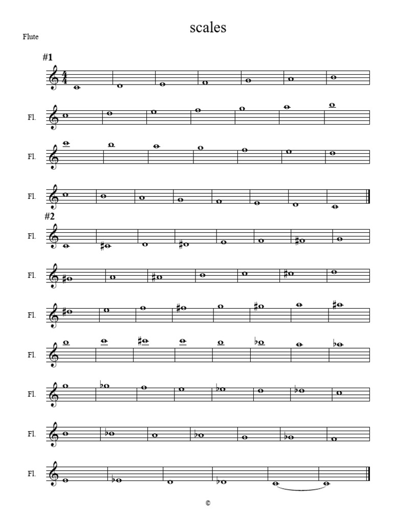Flute Basic Scale | PDF