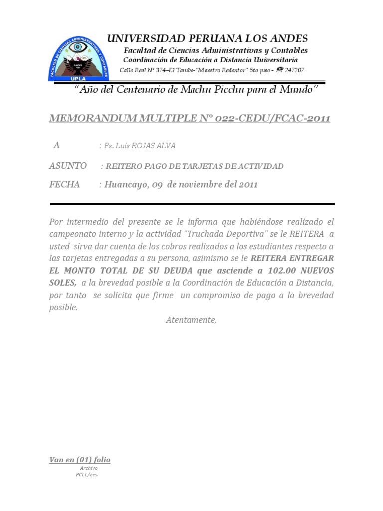 memorandum de pdf peru modelo 2011 MÚLTIPLE MEMORANDUM (Autoguardado)
